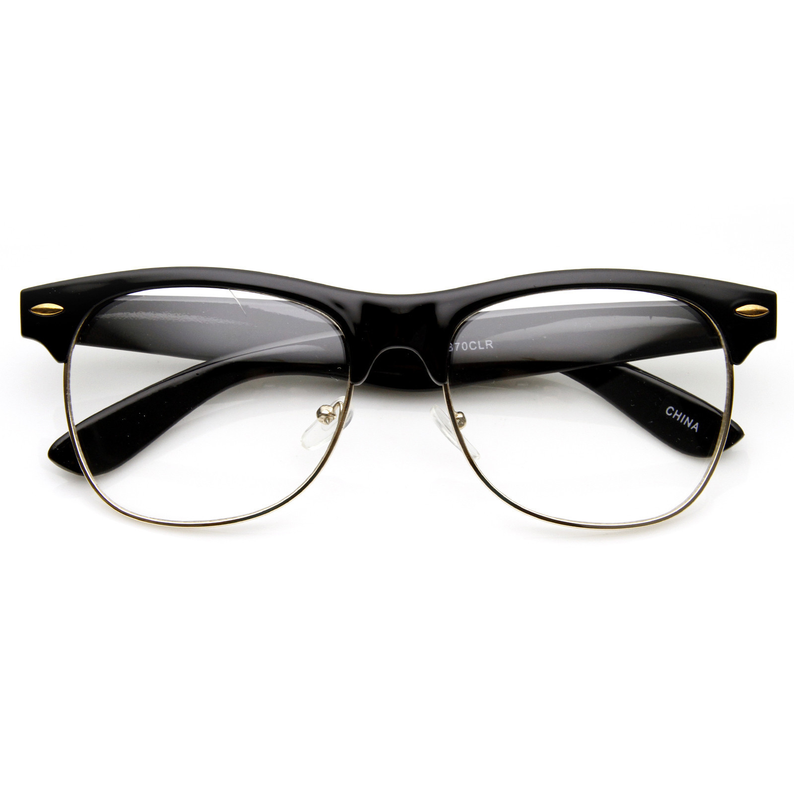 Classic Dapper Vintage Horned Rimmed Lens Glasses